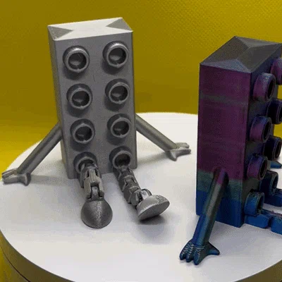 Flexi Brick Buddy - Tương thích Lego Duplo (có khớp nối - 2 phiên bản - không cần support)