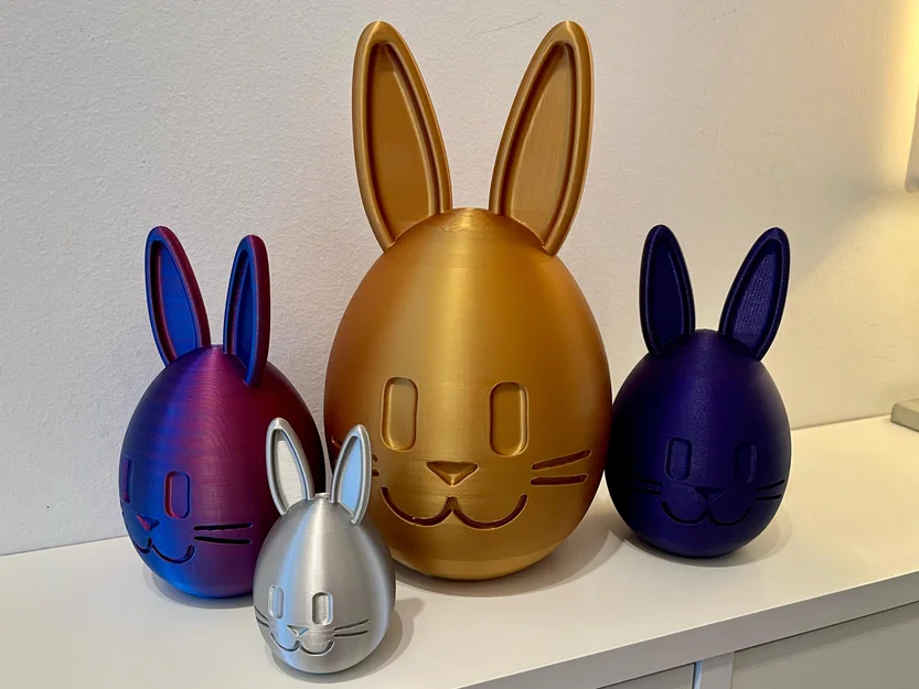 Trang trí trứng thỏ Phục sinh (KHÔNG INFILL - không cần support) - Image 3