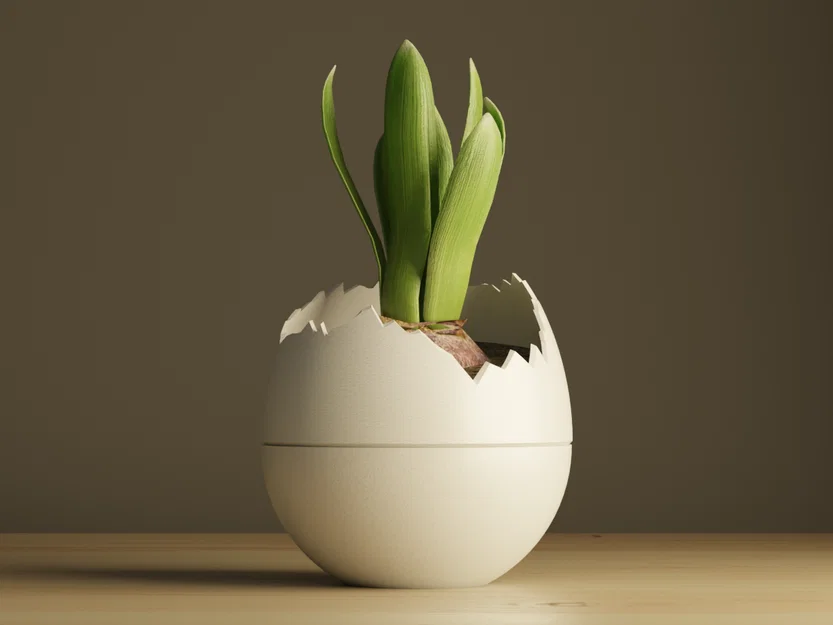 Chậu cây hình trứng nứt (Plant Pot Egg) - Image 1