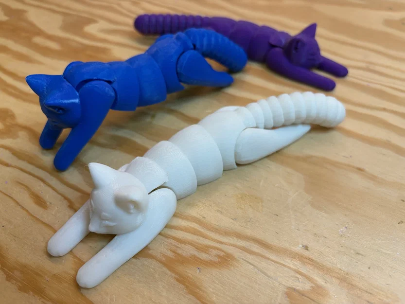 Mô hình mèo khớp nối linh hoạt (Articulated Cat) in nhựa ABS - Image 1