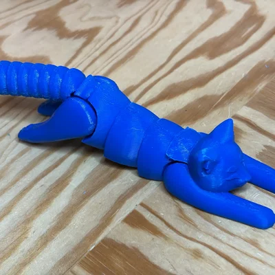 Mô hình mèo khớp nối linh hoạt (Articulated Cat) in nhựa ABS