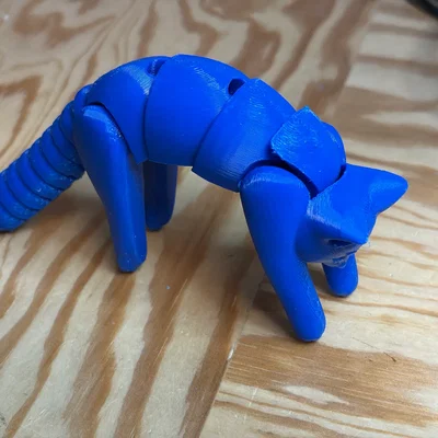 Mô hình mèo khớp nối linh hoạt (Articulated Cat) in nhựa ABS