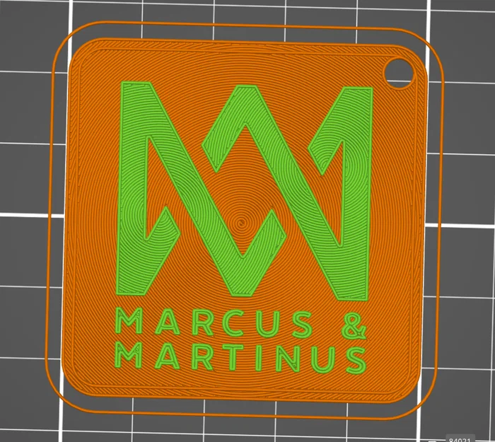 Móc khóa logo Marcus & Martinus - Image 1