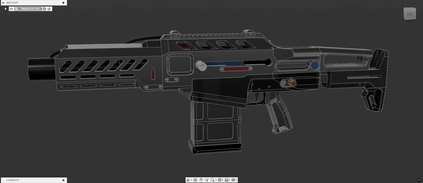 Súng phóng lựu airsoft 40mm bán tự động Manticore - Image 4