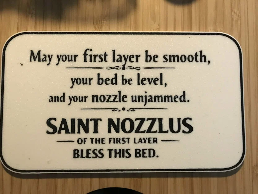 Bảng trang trí Saint Nozzlus - Lời chúc may mắn cho máy in 3D - Image 1