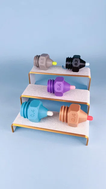 Móc khóa Clicker Nozzle 3D - Phiên bản 0.2mm, 0.4mm, 0.6mm siêu vui nhộn - Image 3