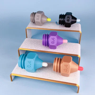 Móc khóa Clicker Nozzle 3D - Phiên bản 0.2mm, 0.4mm, 0.6mm siêu vui nhộn