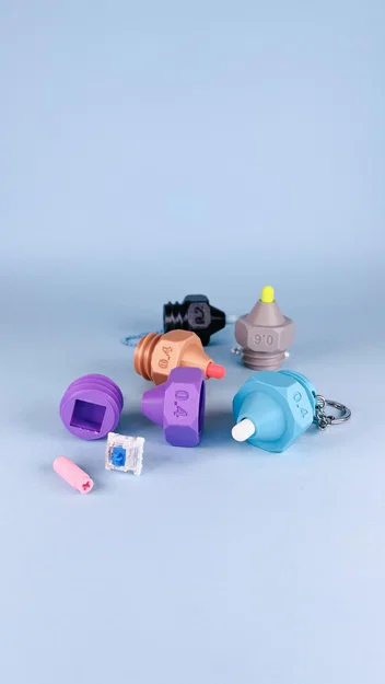 Móc khóa Clicker Nozzle 3D - Phiên bản 0.2mm, 0.4mm, 0.6mm siêu vui nhộn - Image 9