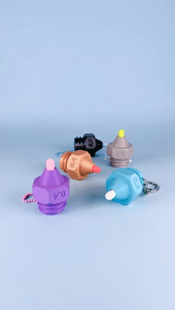 Móc khóa Clicker Nozzle 3D - Phiên bản 0.2mm, 0.4mm, 0.6mm siêu vui nhộn - Image 11