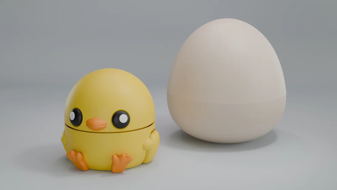Gà Con trong Trứng - Mô hình khớp nối Phục sinh | In không cần hỗ trợ - Image 3