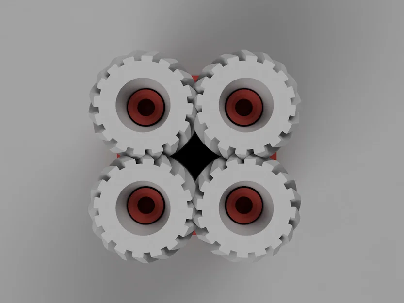 Gear Fidget Toy 02 - Đồ chơi bánh răng hình vuông mỏng - Image 5