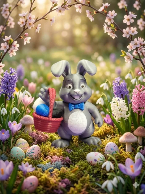 Thỏ Phục Sinh Nghệ Thuật: In, Tô Màu và Thỏa Sức Sáng Tạo! - Image 1