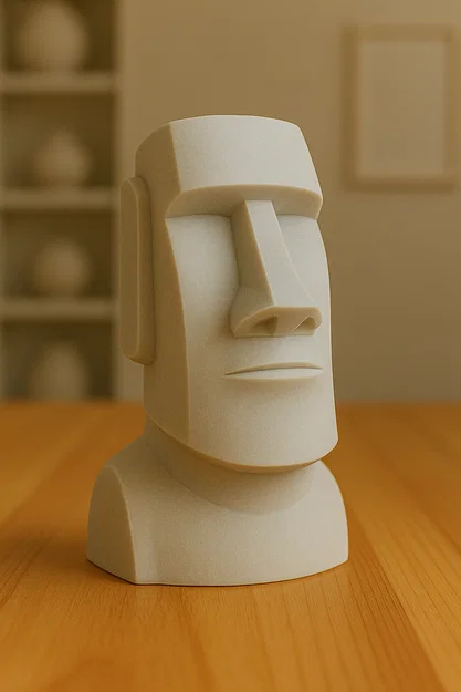 Tượng Moai Face trang trí 3D - Thiết kế độc đáo cho bàn làm việc - Image 1