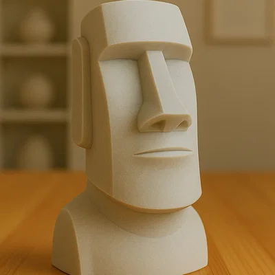Tượng Moai Face trang trí 3D - Thiết kế độc đáo cho bàn làm việc