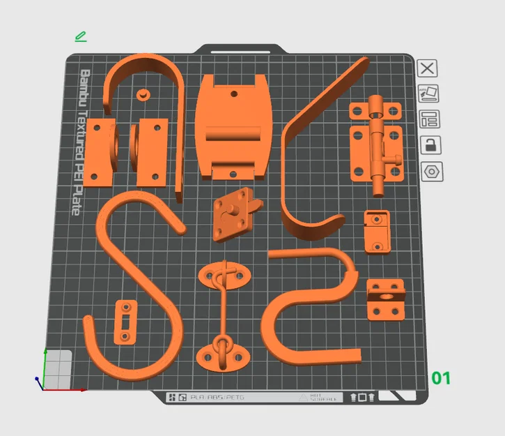 STL Hardware Parts - Bộ sưu tập móc và chốt cài - Image 3
