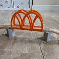 Trụ cầu cho đường ray xe lửa gỗ Ikea - Brio (loại chồng tầng) - Thumbnail 1