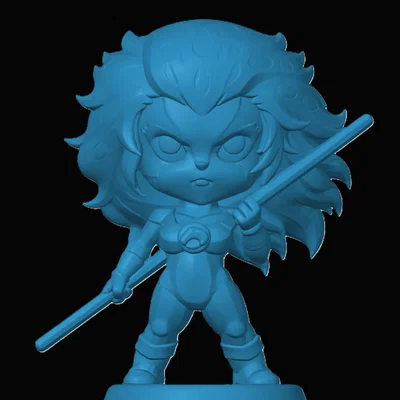 Mô hình Cheetara (Thundercats) phiên bản Chibi cho in 3D