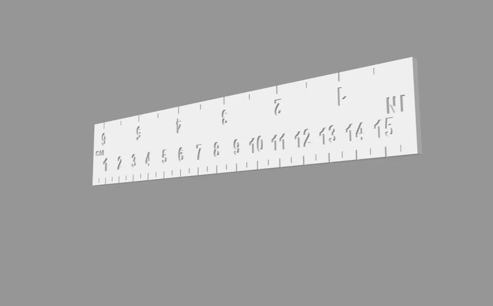 Thước kẻ 3D cổ điển 3mm - Hỗ trợ đo đơn vị cm và inch tiện lợi - Image 1