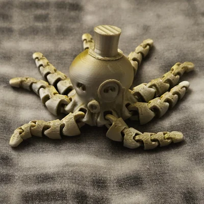 Mô hình bạch tuộc mini đeo mũ và kính in 3D siêu đáng yêu
