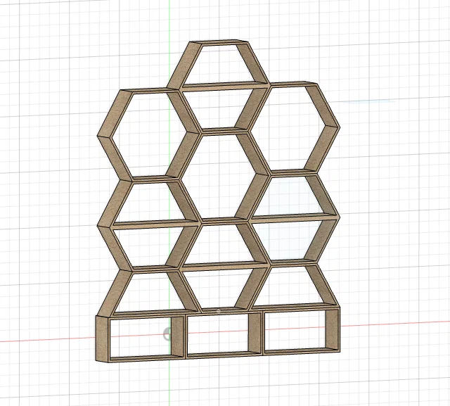 Kệ để đồ đa năng hình tổ ong ORGANIZER GT551 in 3D - Image 2