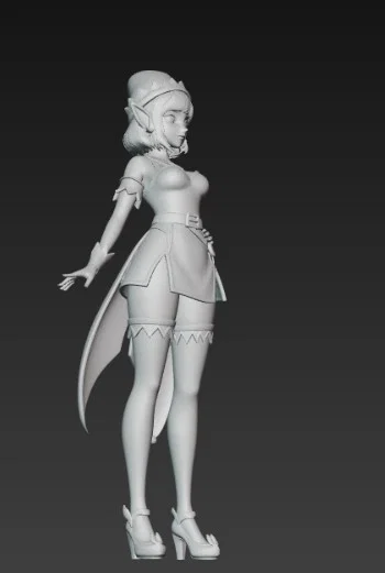 Mô hình 3D nữ yêu tinh phong cách anime đón Giáng sinh siêu xinh - Image 3