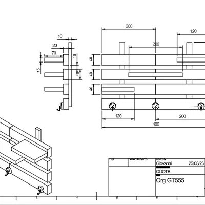 Kệ Treo Tường Đa Năng Organizer GT555 In 3D