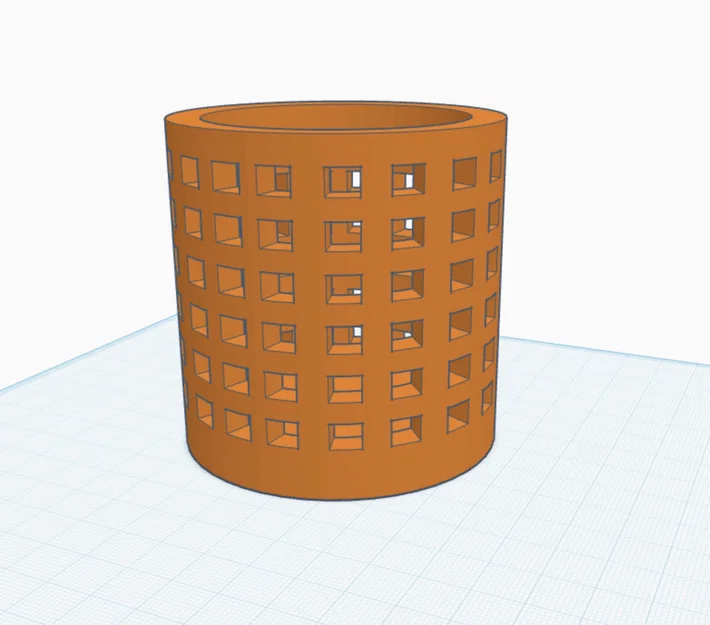 Ống cắm bút 3D thiết kế dạng lưới thông thoáng, tối giản - Image 1