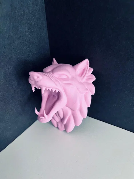 Móc treo chìa khóa kiêm vật phẩm trang trí tường hình đầu sói 3D - Image 4