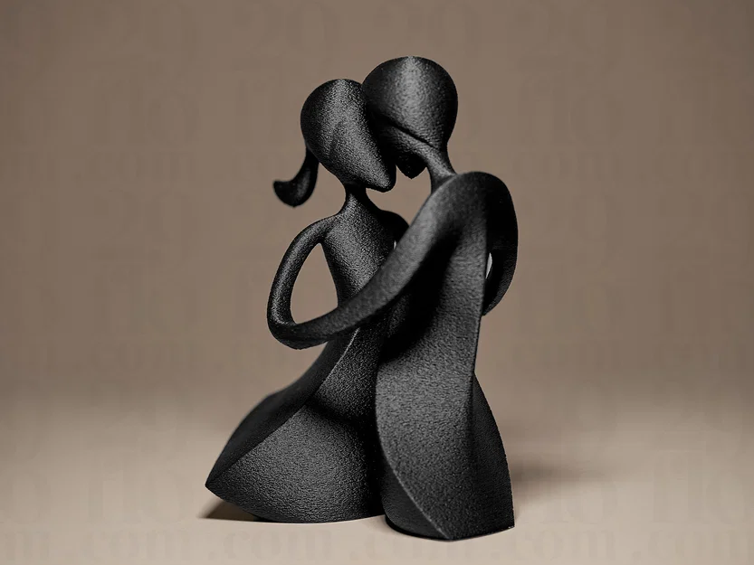 Tượng Cặp Đôi Trừu Tượng Lãng Mạn - Image 3
