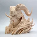 Tượng Bán Thân Quỷ Có Sừng (Horned Demon Bust) - Thumbnail 2
