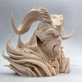 Tượng Bán Thân Quỷ Có Sừng (Horned Demon Bust) - Thumbnail 3