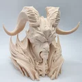 Tượng Bán Thân Quỷ Có Sừng (Horned Demon Bust) - Thumbnail 4