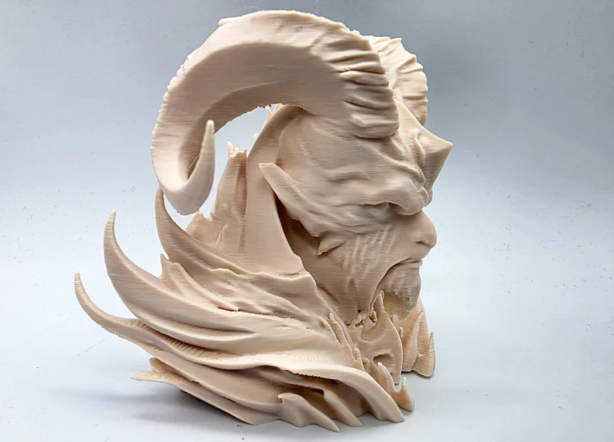 Tượng Bán Thân Quỷ Có Sừng (Horned Demon Bust) - Image 5