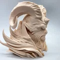 Tượng Bán Thân Quỷ Có Sừng (Horned Demon Bust) - Thumbnail 5