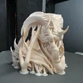 Tượng Bán Thân Quỷ Có Sừng (Horned Demon Bust) - Thumbnail 7