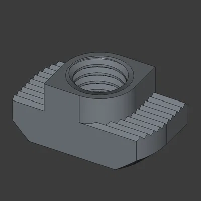 Bộ sưu tập file in 3D đai ốc T-slot DIN 505 (M3-M8) chất lượng