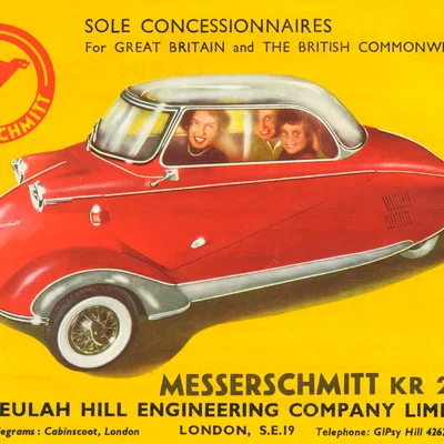 Mô hình 3D xe cổ điển Messerschmitt KR200 phong cách LEGO
