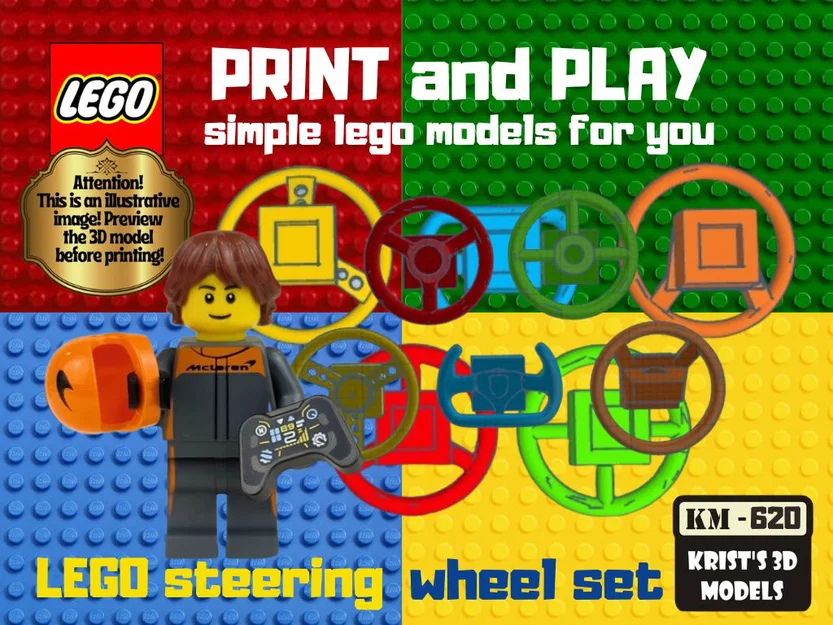 Bộ sưu tập vô lăng 3D cho mô hình LEGO cực chất - Image 1