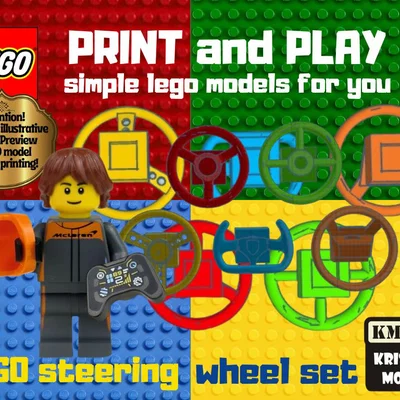 Bộ sưu tập vô lăng 3D cho mô hình LEGO cực chất