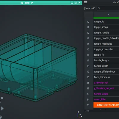 Template FreeCAD tham số đã được nâng cấp cho khay Gridfinity