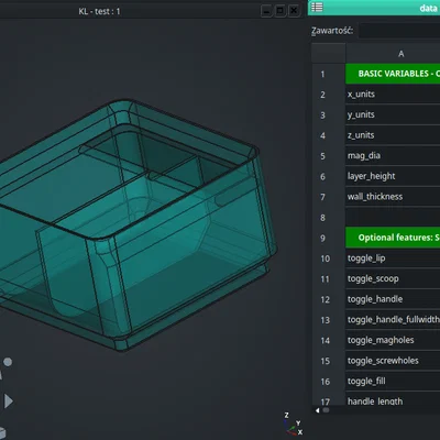 Template FreeCAD tham số đã được nâng cấp cho khay Gridfinity