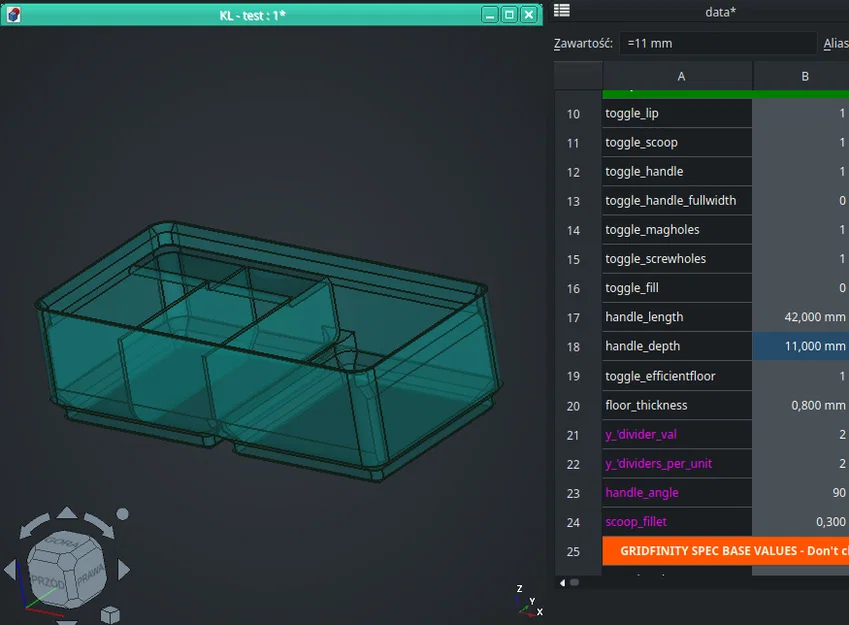 Template FreeCAD tham số đã được nâng cấp cho khay Gridfinity - Image 3