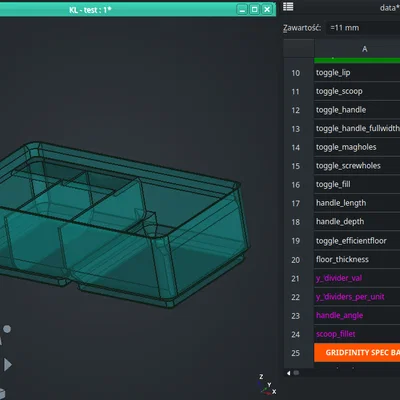 Template FreeCAD tham số đã được nâng cấp cho khay Gridfinity