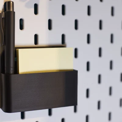 Khay đựng giấy nhớ và bút cho bảng treo Ikea Skadis (T-Clip System)