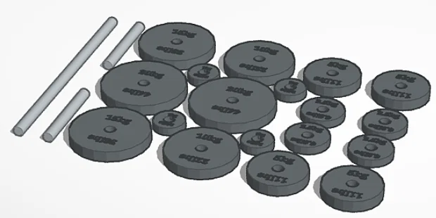 Bộ phụ kiện tập gym mini cho mô hình Lucky 13 đầy đủ chi tiết - Image 1