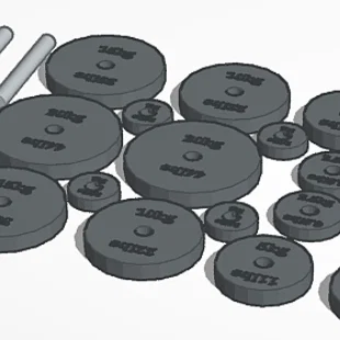 Bộ phụ kiện tập gym mini cho mô hình Lucky 13 đầy đủ chi tiết