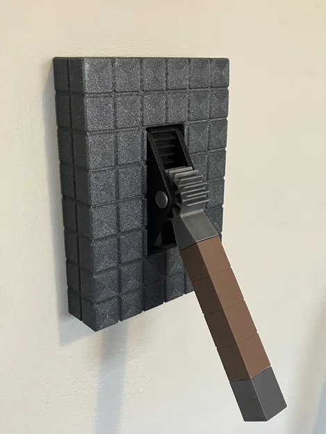 Cần gạt công tắc đèn phong cách Minecraft (Dạng phẳng) - Image 1