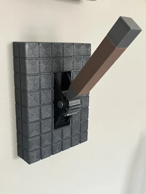 Cần gạt công tắc đèn phong cách Minecraft (Dạng phẳng) - Image 2