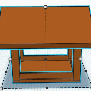 Mẫu máng ăn cho chim (Bird Feeder) thiết kế nhà gỗ 3D