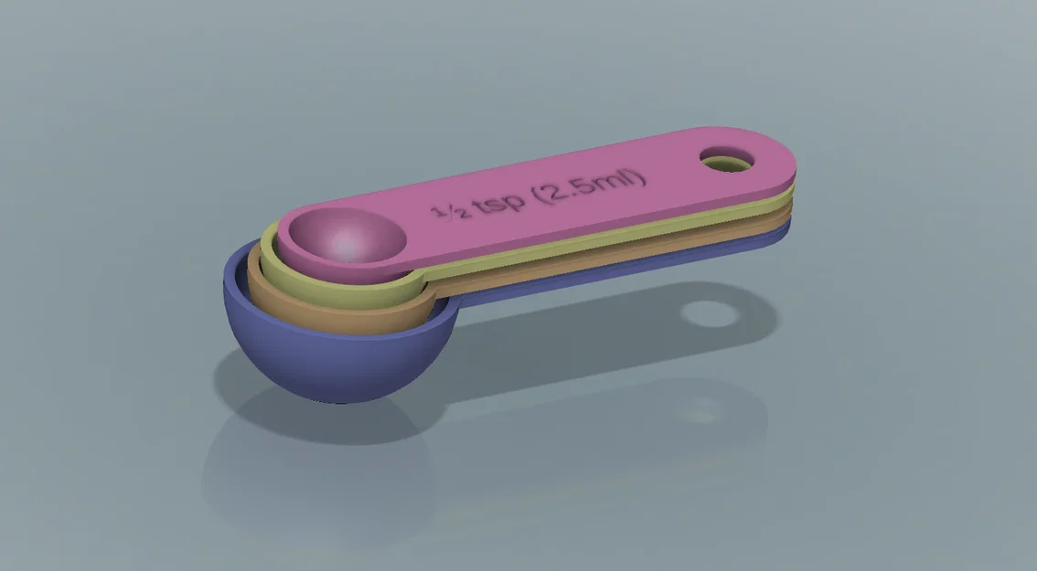 Bộ thìa đong làm bánh 3D tùy chỉnh (Stackable Baking Measure Spoons) - Image 1